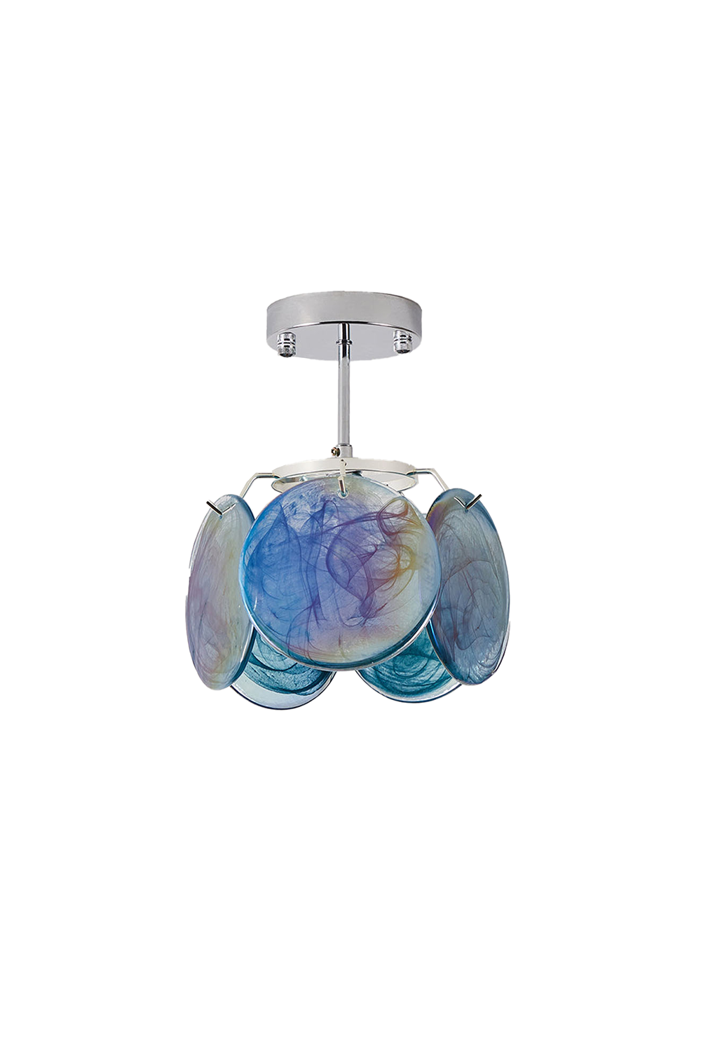 Single-tier Vistosi Style Glass Disc Ceiling Light | everlamps