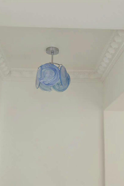 Single-tier Vistosi Style Glass Disc Ceiling Light - view 5 | everlamps