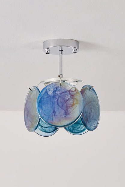 Single-tier Vistosi Style Glass Disc Ceiling Light - view 9 | everlamps