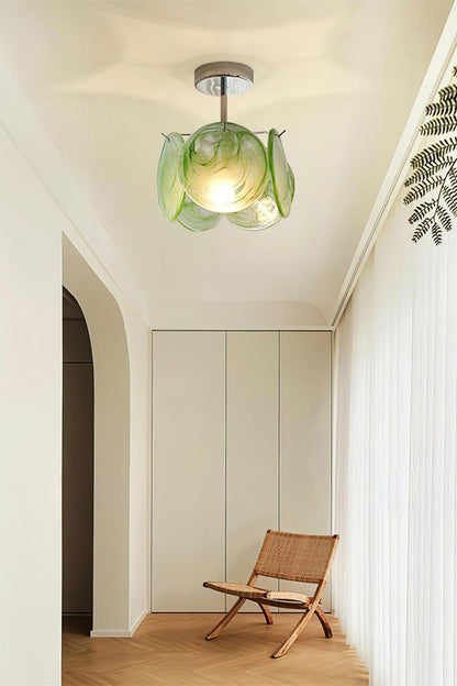 Single-tier Vistosi Style Glass Disc Ceiling Light - view 3 | everlamps