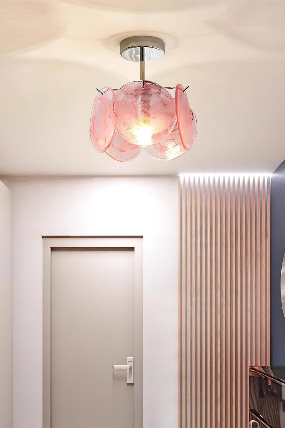 Single-tier Vistosi Style Glass Disc Ceiling Light - view 4 | everlamps