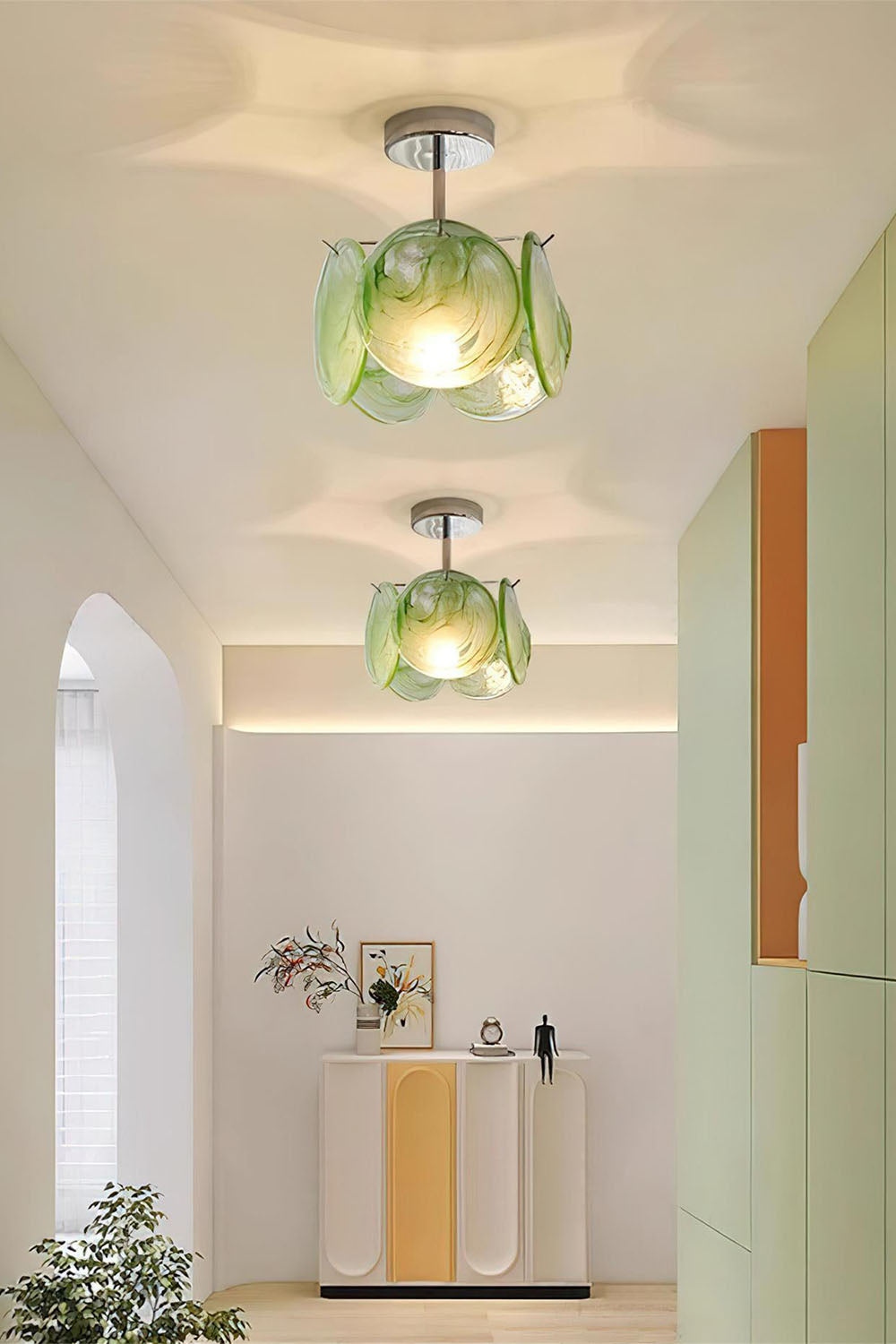 Single-tier Vistosi Style Glass Disc Ceiling Light - view 6 | everlamps