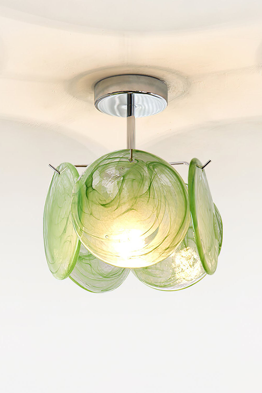 Single-tier Vistosi Style Glass Disc Ceiling Light - view 11 | everlamps