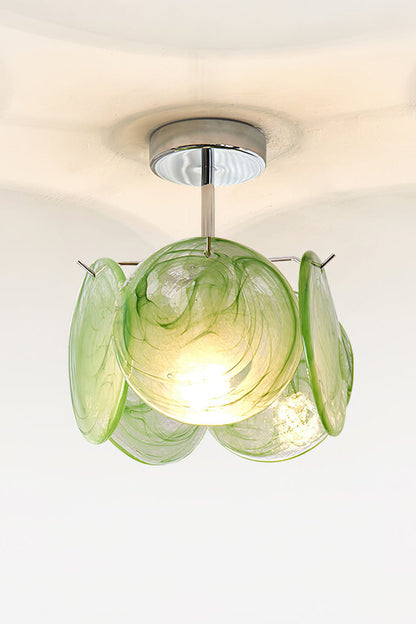 Single-tier Vistosi Style Glass Disc Ceiling Light - view 11 | everlamps
