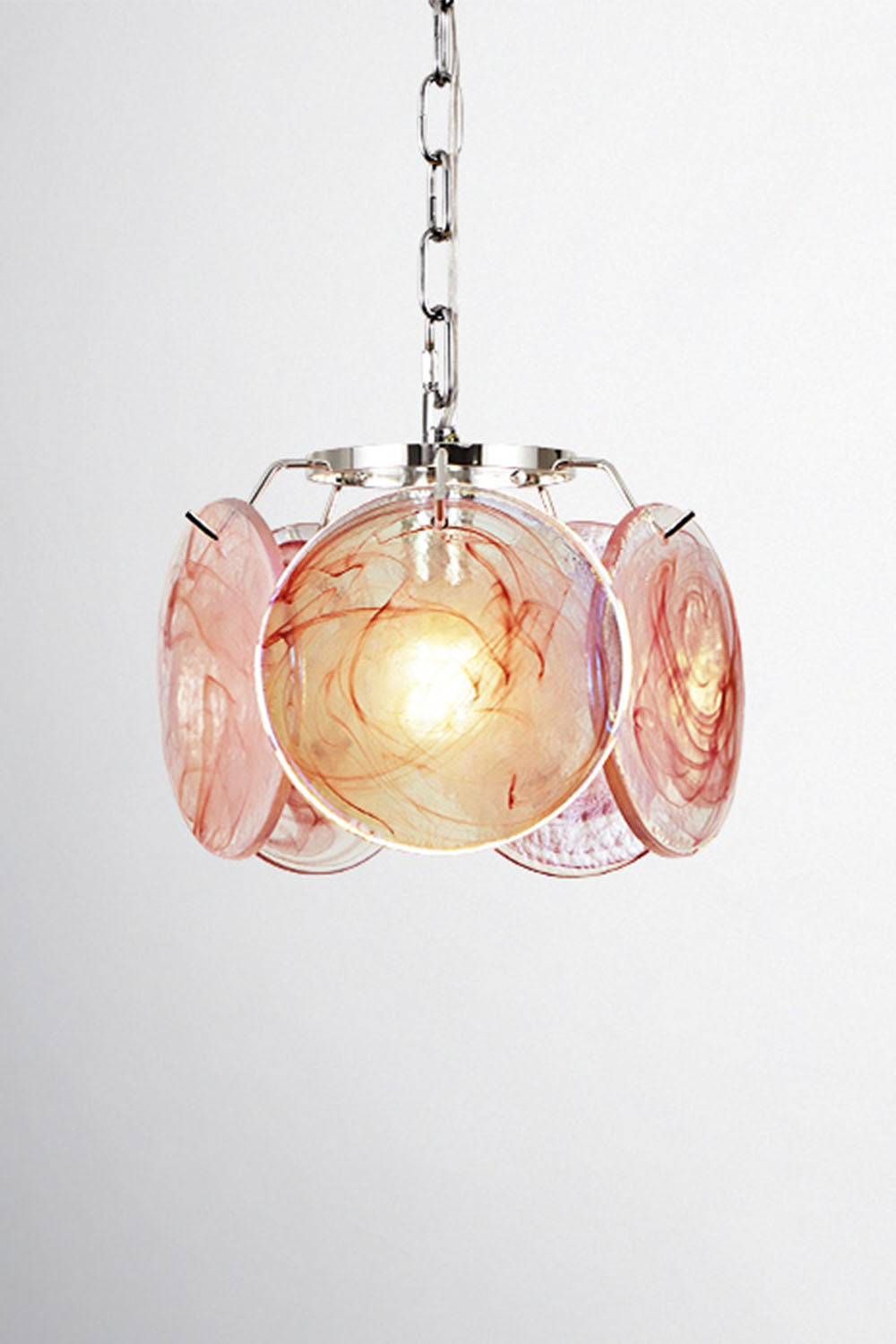 Single-tier Vistosi Style Glass Disc Pendant Light - view 2 | everlamps