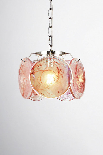 Single-tier Vistosi Style Glass Disc Pendant Light - view 2 | everlamps