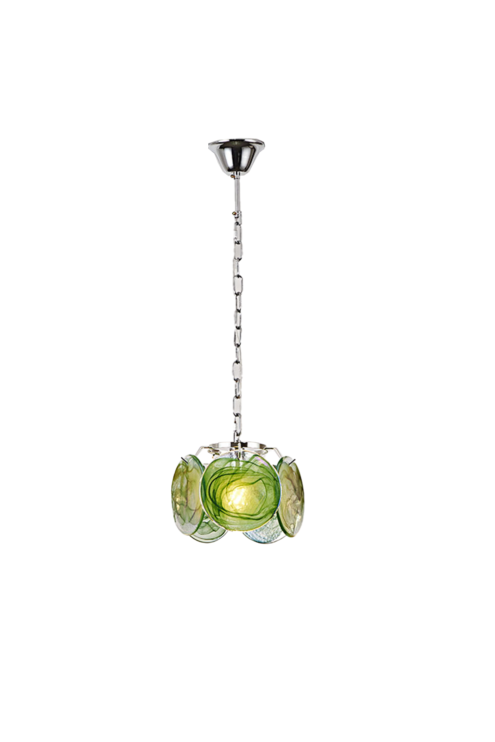 Single-tier Vistosi Style Glass Disc Pendant Light - view 4 | everlamps