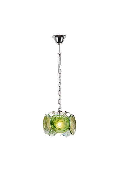 Single-tier Vistosi Style Glass Disc Pendant Light - view 4 | everlamps
