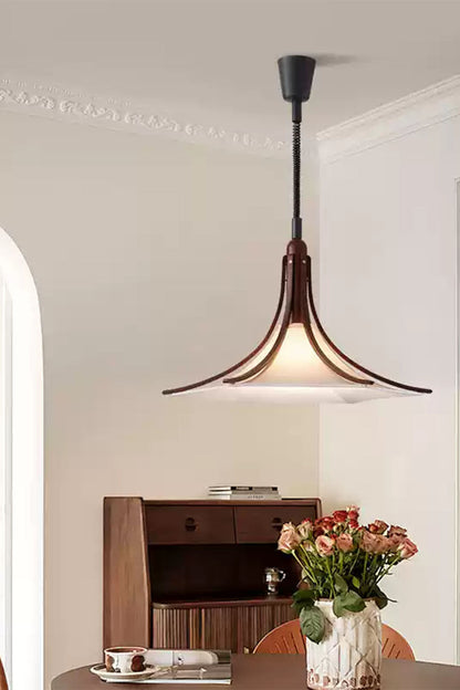 Solid Wood Vintage Trumpet Pendant Lamp - view 11 | everlamps
