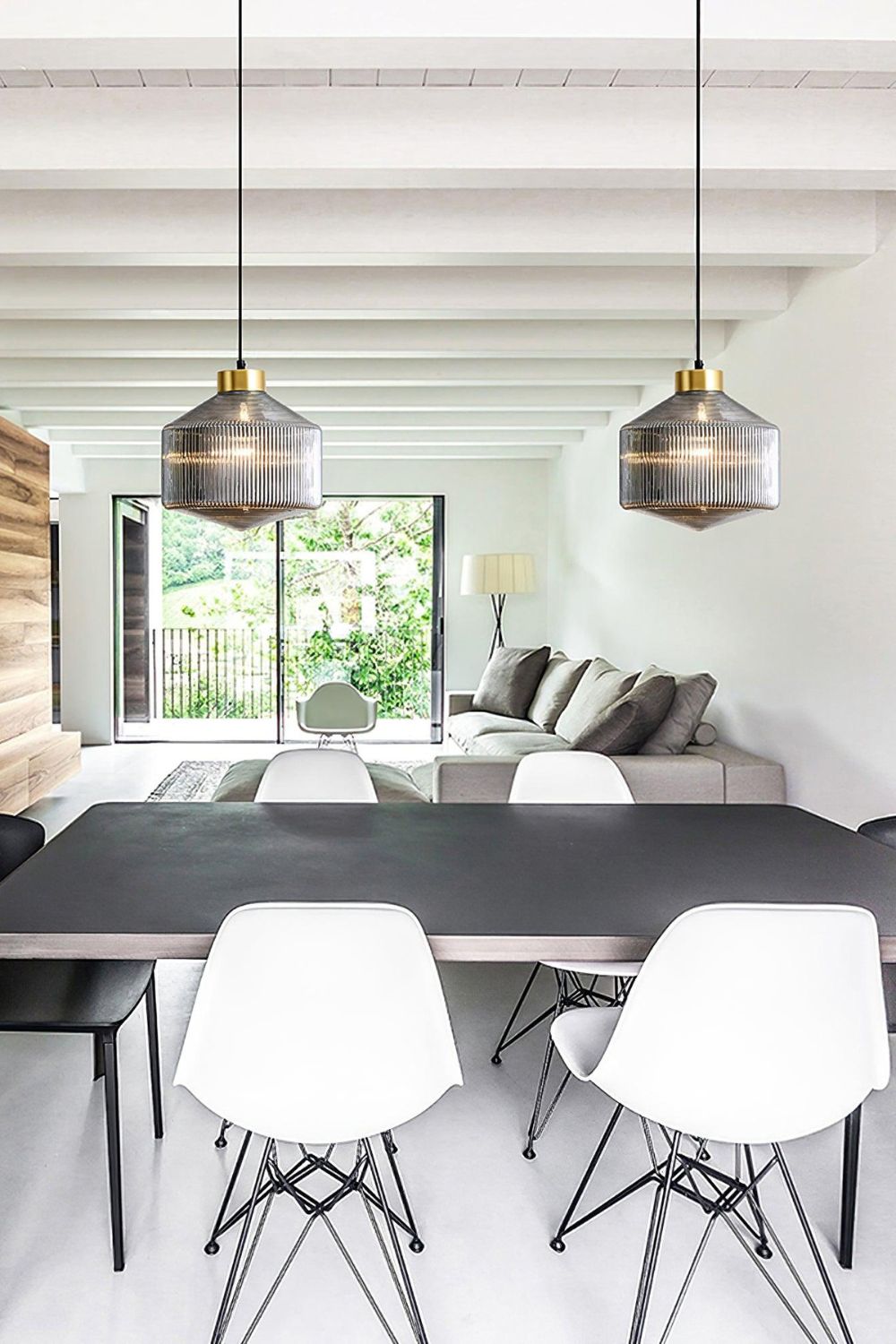 Spiral Faceted Glass Pendant Light - view 5 | everlamps