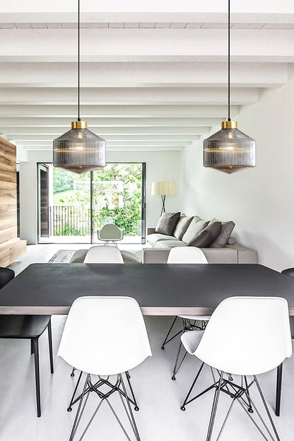 Spiral Faceted Glass Pendant Light - view 5 | everlamps