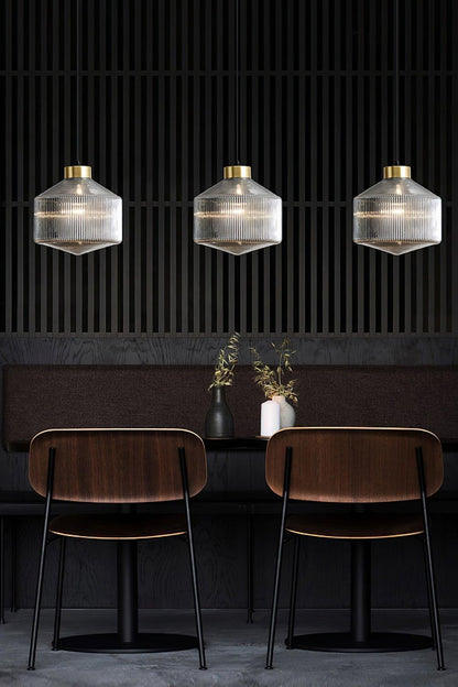 Spiral Faceted Glass Pendant Light - view 9 | everlamps