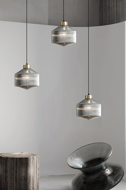 Spiral Faceted Glass Pendant Light - view 8 | everlamps