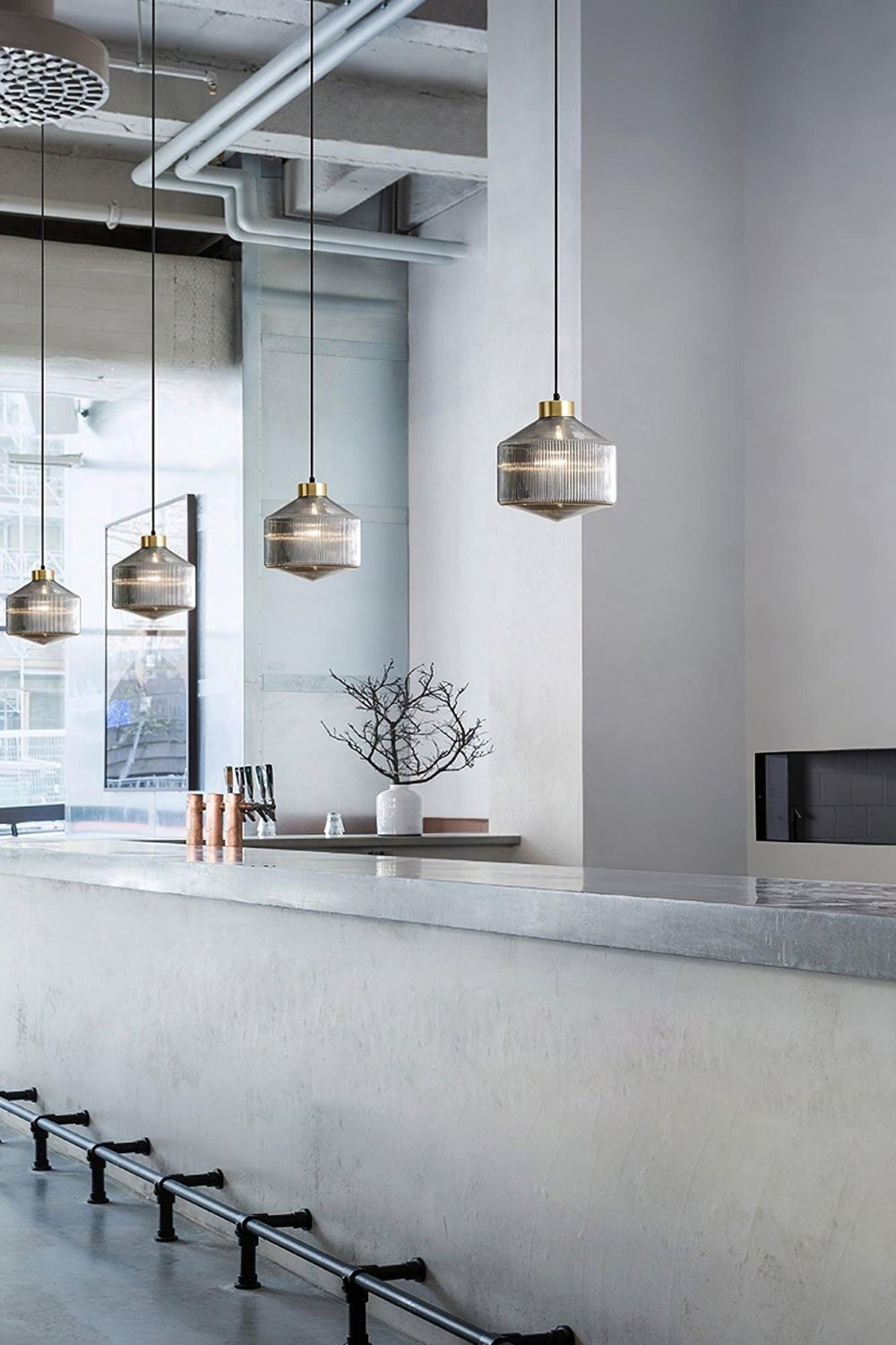 Spiral Faceted Glass Pendant Light - view 7 | everlamps