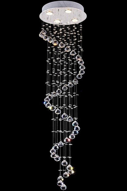 Spiral Raindrop Crystal Chandelier - everlamps