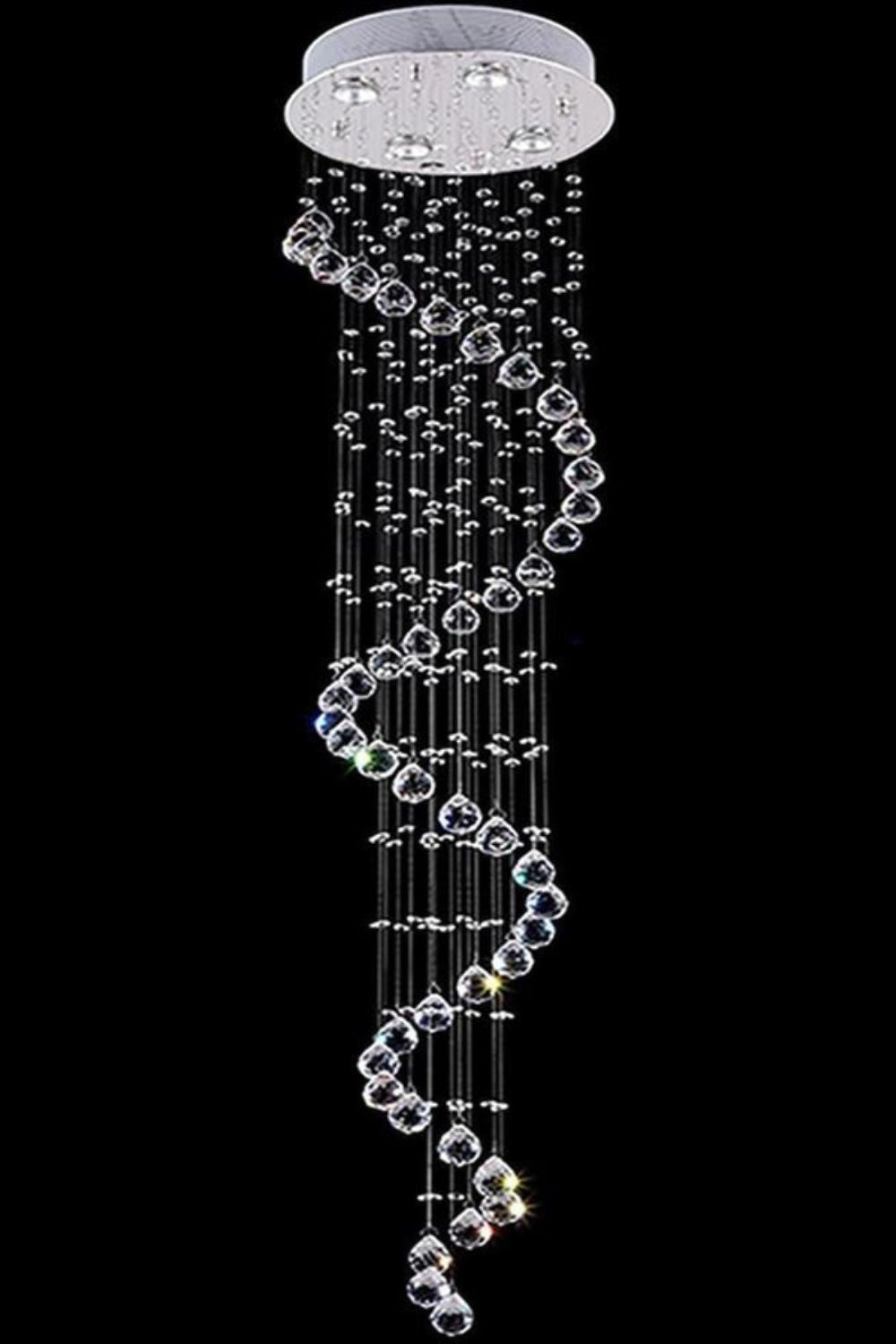 Spiral Raindrop Crystal Chandelier - everlamps
