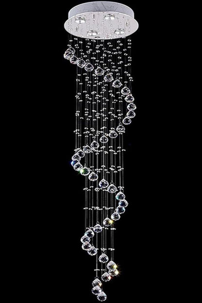 Spiral Raindrop Crystal Chandelier - everlamps