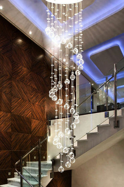 Spiral Raindrop Crystal Chandelier - everlamps