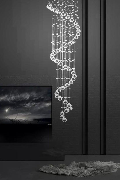 Spiral Raindrop Crystal Chandelier - everlamps