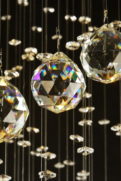 Spiral Raindrop Crystal Chandelier - everlamps