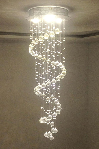 Spiral Raindrop Crystal Chandelier - everlamps