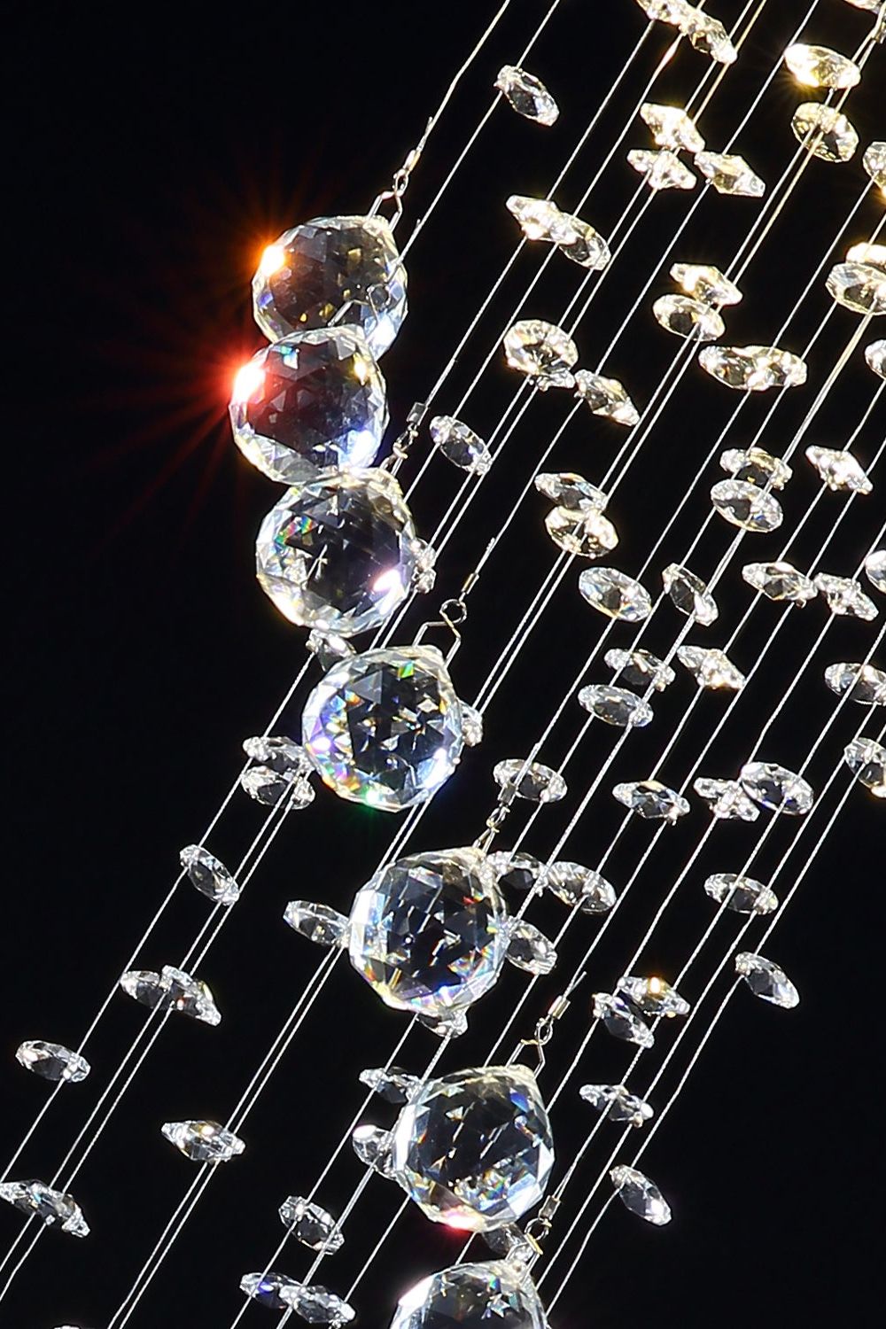 Spiral Raindrop Crystal Chandelier - everlamps
