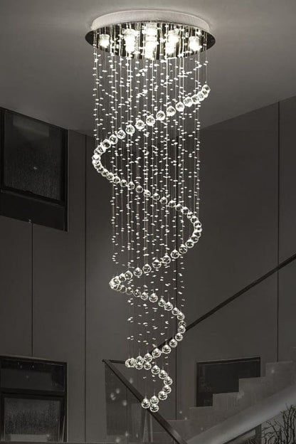 Spiral Raindrop Crystal Chandelier - everlamps