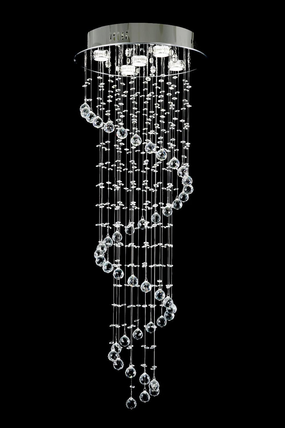 Spiral Raindrop Crystal Chandelier - everlamps