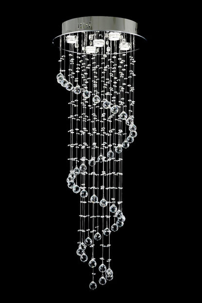 Spiral Raindrop Crystal Chandelier - everlamps