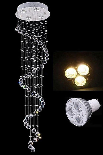 Spiral Raindrop Crystal Chandelier - everlamps