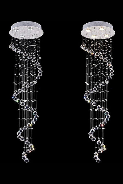 Spiral Raindrop Crystal Chandelier - everlamps