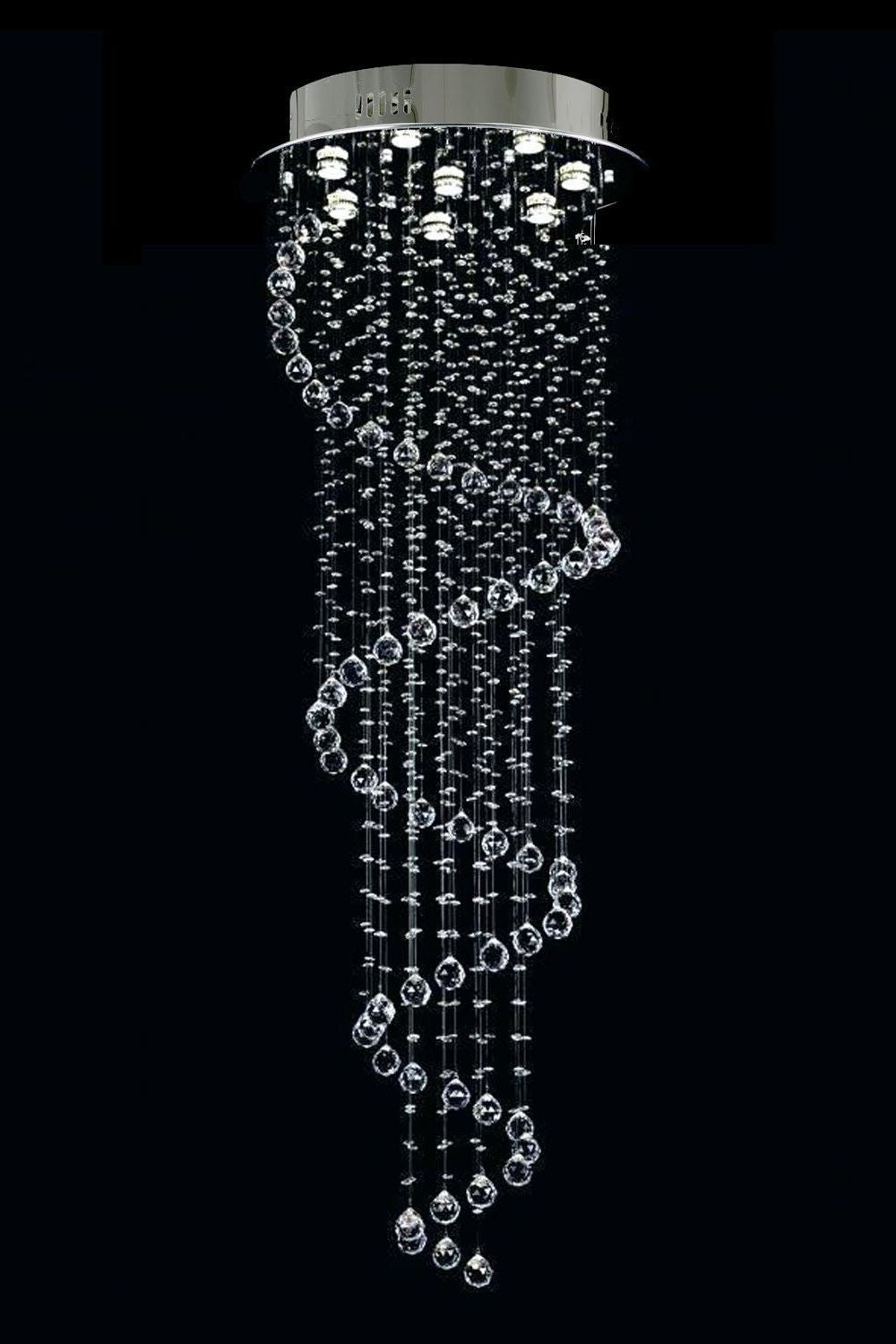 Spiral Raindrop Crystal Chandelier - everlamps