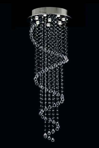 Spiral Raindrop Crystal Chandelier - everlamps