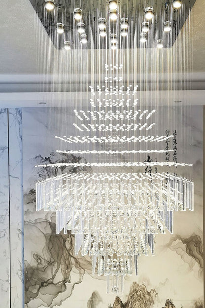 Square Crystal Chandelier - everlamps