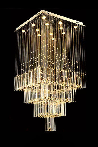 Square Crystal Chandelier - everlamps