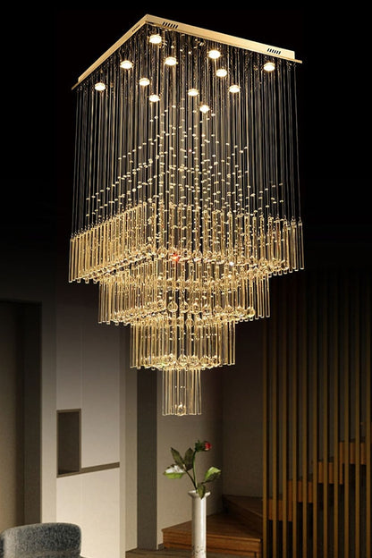 Square Crystal Chandelier - everlamps