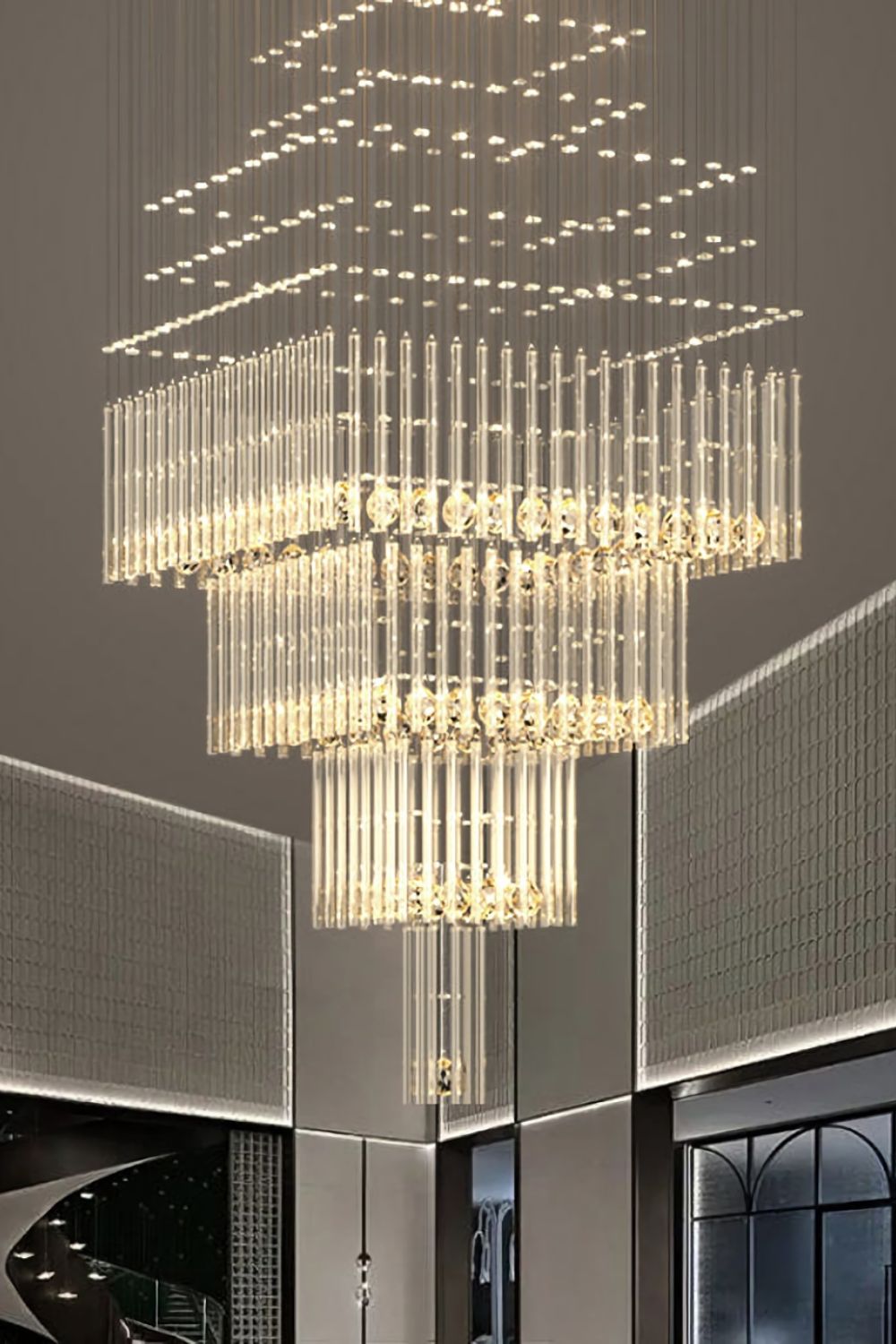 Square Crystal Chandelier - everlamps