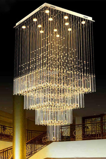 Square Crystal Chandelier - everlamps