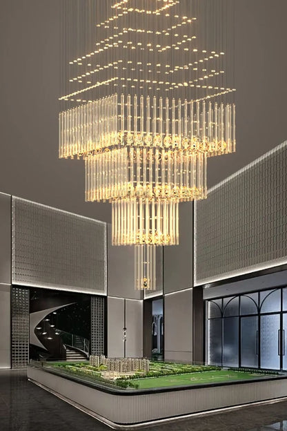 Square Crystal Chandelier - everlamps