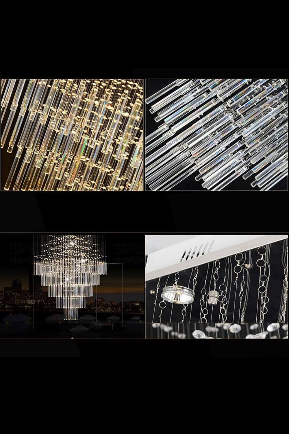 Square Crystal Chandelier - everlamps