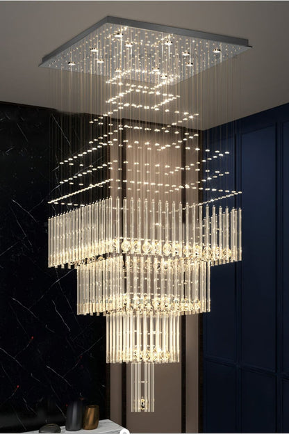 Square Crystal Chandelier - everlamps