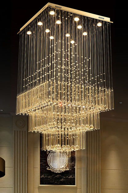 Square Crystal Chandelier - everlamps