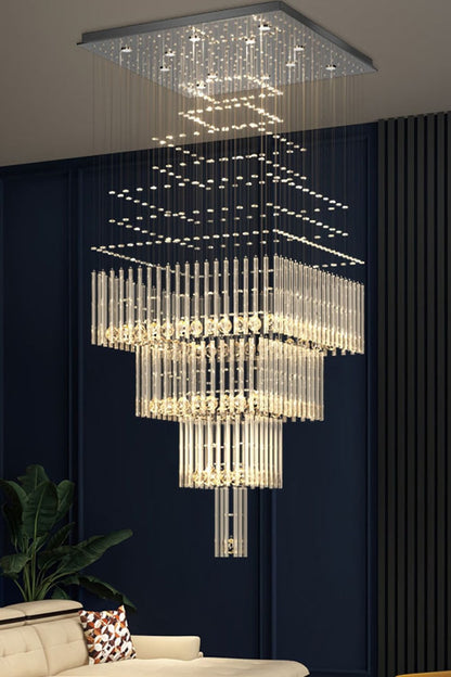 Square Crystal Chandelier - everlamps