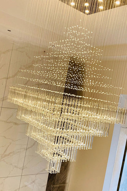 Square Crystal Chandelier - everlamps