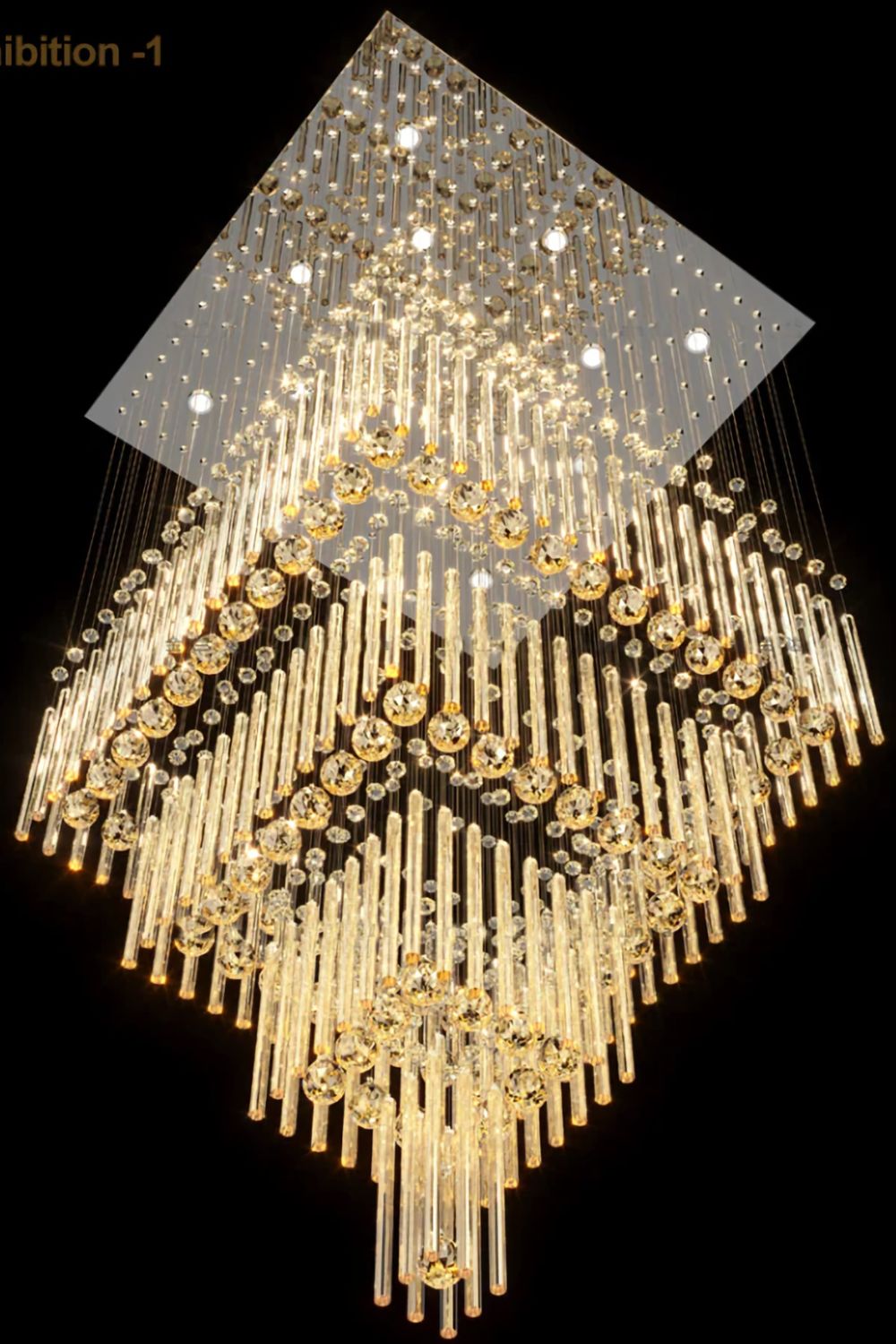 Square Crystal Chandelier - everlamps