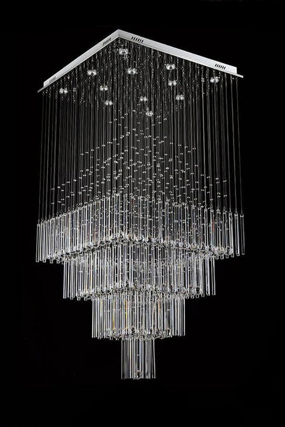 Square Crystal Chandelier - everlamps