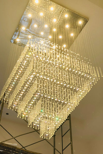 Square Crystal Chandelier - everlamps