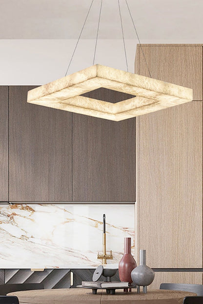 Oval Anita Alabaster Chandelier - view 4 | everlamps
