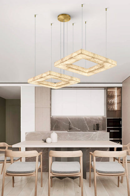 Oval Anita Alabaster Chandelier - view 3 | everlamps