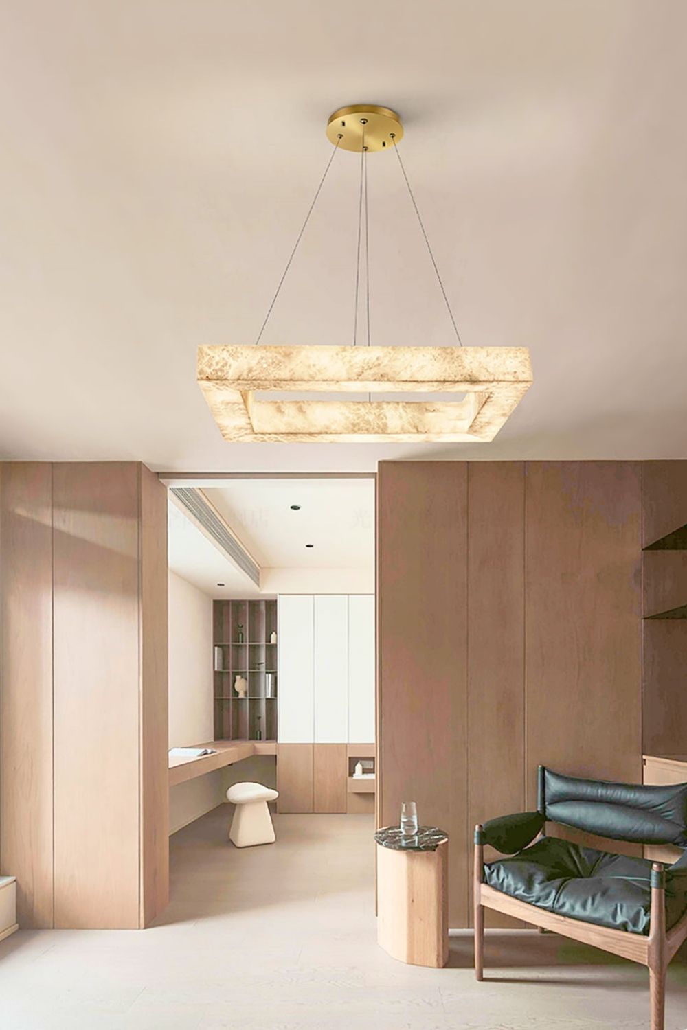 Oval Anita Alabaster Chandelier - view 6 | everlamps
